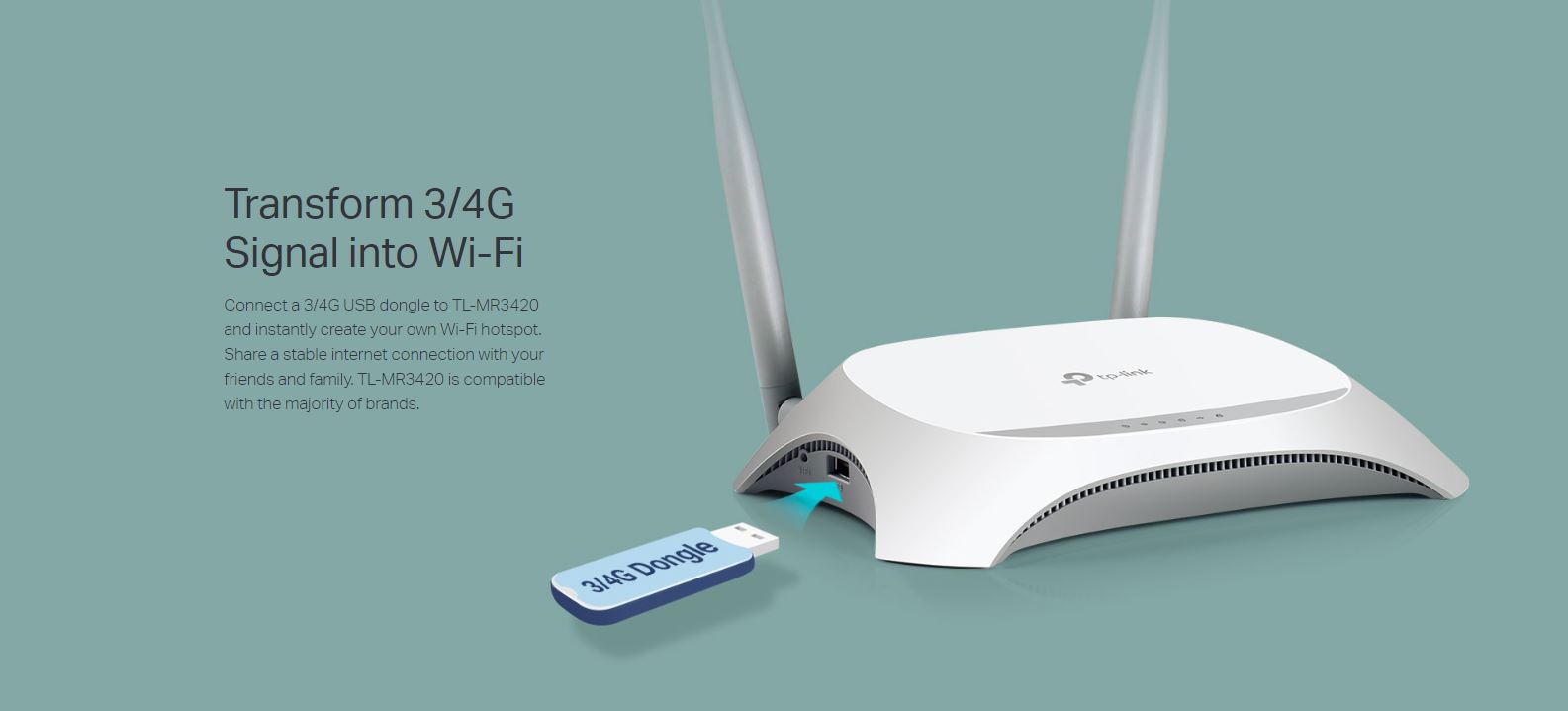 TP-Link TL-MR3420-300Mbps 3G/4G Wireless N Router